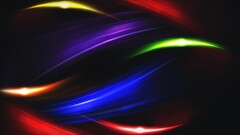 abstract colorful shapes digital art wavy lines glowing