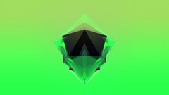 abstract justin maller Facets digital art Green green background
