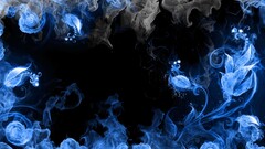 abstract smoke shapes leaves digital art flame painter swirls