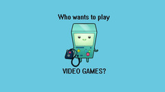 adventure time bmo blue B-mo cartoon text cyan cyan background