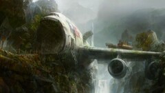 Aircraft apocalyptic fedex artwork wreck vehicle dystopian Crash