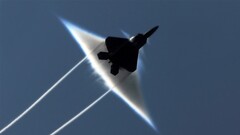 Aircraft jets F-22 Raptor sonic booms military aircraft military