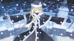 Alice in Wonderland Anime anime girls snow winter cold hat