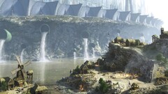 animation artwork fantasy art Matte painting futuristic city