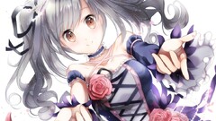 Anime anime girls Kanzaki Ranko Women Flowers Plants rose dress