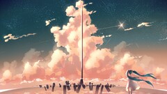 Anime anime girls moescape twintails hatsune miku vocaloid