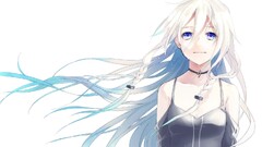 Anime anime girls vocaloid IA (Vocaloid) silver hair blue eyes