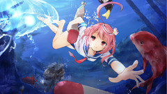 anime girls ahoge I-58 (KanColle) kantai collection pink hair