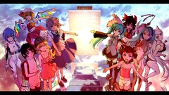 anime girls Anime ayanami rei hatsune miku oshino shinobu touhou