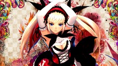 anime girls Anime blonde purple eyes boobs fantasy girl mistral