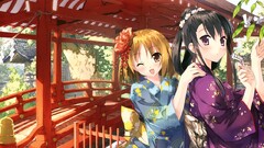anime girls Anime kantoku original characters kimono