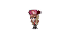 anime girls dr pepper Anime bottles tie blue eyes arms up