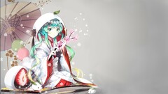 anime girls hatsune miku vocaloid traditional clothing yuki miku