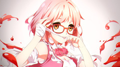 anime girls Kyoukai no Kanata Kuriyama Mirai Anime glasses Women