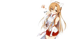 anime girls sword art online yuuki asuna Anime cat girl blushing