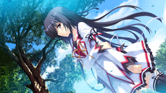 anime girls Trees Anime Koiken Otome tateha school uniform