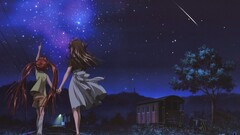 Anime night Stars shooting stars Air (anime) anime girls
