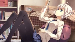 Anime school uniform pantyhose original characters anime girls