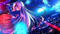 Anime touhou Hata no Kokoro pink hair long hair
