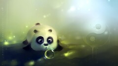 apofiss panda artwork bubbles Yin and yang fantasy art