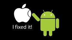 apple inc Android (operating system) black background humor logo