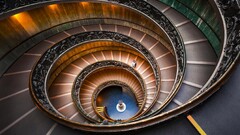 architecture stairs vatican city spiral building indoors