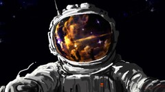 artwork fantasy art concept art Space astronaut spacesuit Stars