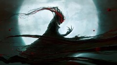 artwork fantasy art dark fantasy creature moon