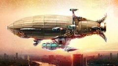 artwork fantasy art digital art steampunk Zeppelin Airships