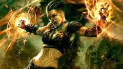 artwork fantasy art digital art Women magic fire hellgate london