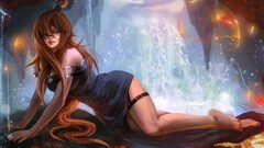 artwork Women mei terumi Naruto Shippuuden mizukage long hair