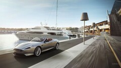 aston martin db9 Car silver cars vehicle front angle view yacht