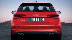 Audi S3 red hatchbacks German cars rear view diffusers