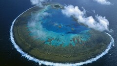 Australia Island water Sea clouds landscape deserted Island