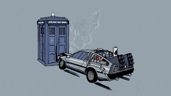 Back to the Future delorean Doctor Who Crossover TV series humor