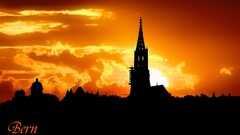 bern skyline City sunset cityscape