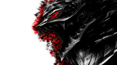 berserk Guts Anime Kentaro Miura selective coloring artwork