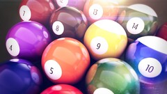 billiards billiard balls balls numbers colorful