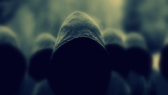 black dark hoods People cape faceless