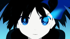 black rock shooter anime girls Anime face blue eyes