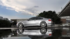 BMW silver cars vehicle reflection BMW E63/E64 BMW 6 series