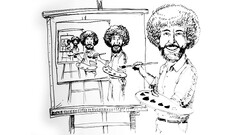 bob ross artwork drawing