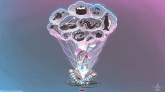 Books dyed hair artwork Women