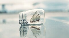 bottles ship in a bottle reflection rigging (ship) glass
