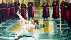 breakdance religion Jesus Christ painting artwork Priest