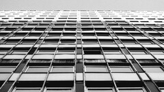 building monochrome worm's eye view bottom view