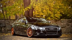 Car Audi audi a4 fall gloss black cars