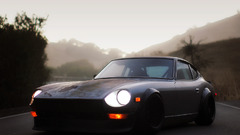 Car Datsun black cars asphalt vehicle Nissan S30