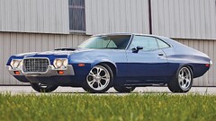 Car Ford blue cars vehicle Ford Torino