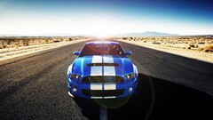 Car Ford road blue cars vehicle landscape asphalt Shelby